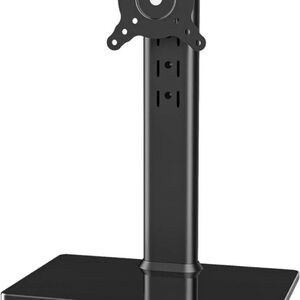 Black Monitor Stand with Adjustable Mount
